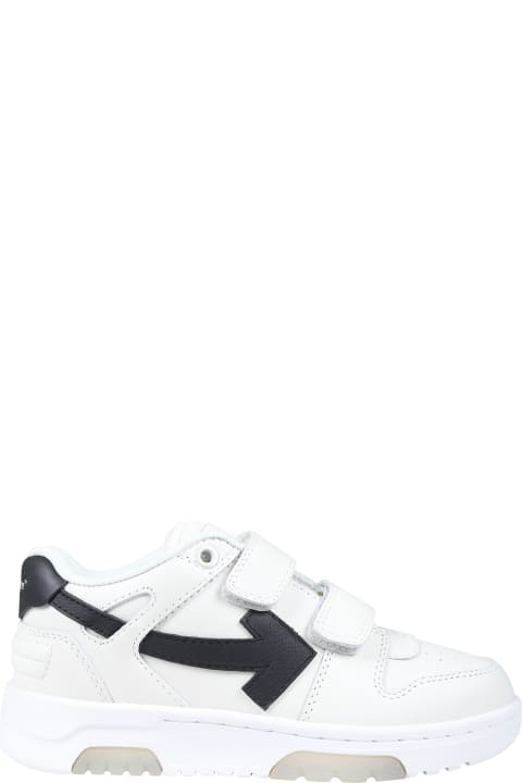 White Sneakers For Boy With Arrows