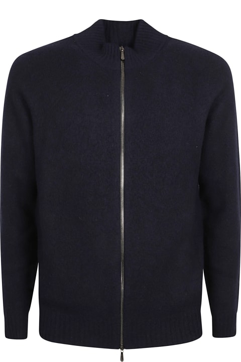 Drumohr Coats & Jackets for Men Drumohr Rib Trim Knit Zipped Jacket Jacket