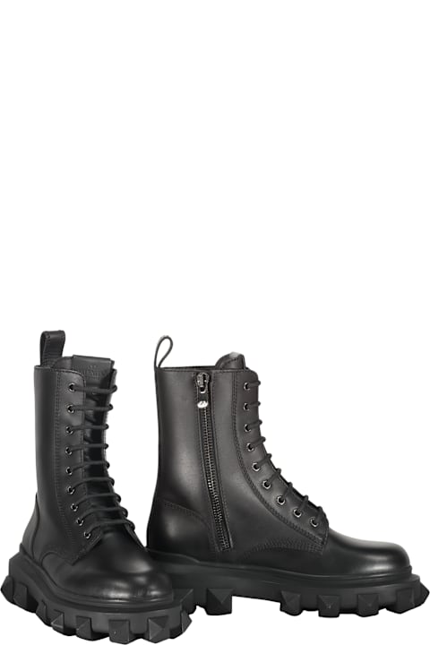 Sale for Men Valentino Garavani Leather Lace-up Boots