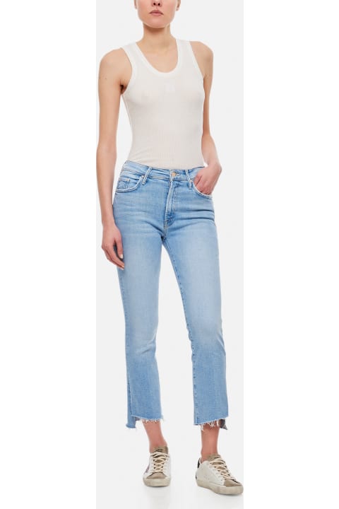 Mother Jeans for Women Mother The Insider Cropped Step Fray Cotton Jeans