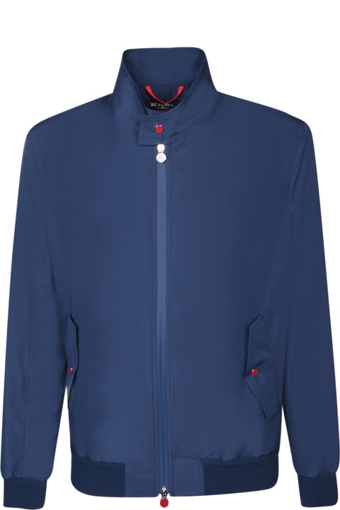Kiton Coats & Jackets for Men Kiton Kiton Blue Nylon Barracuda Jacket