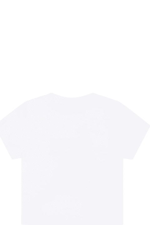 White T-shirt For Baby Kids With Teddy Bear