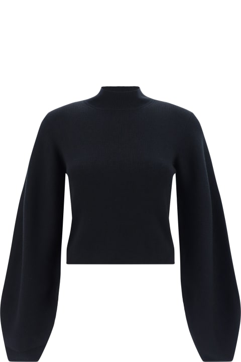 Chloé for Women Chloé Baloon Sleeve Knit Cropped Sweater