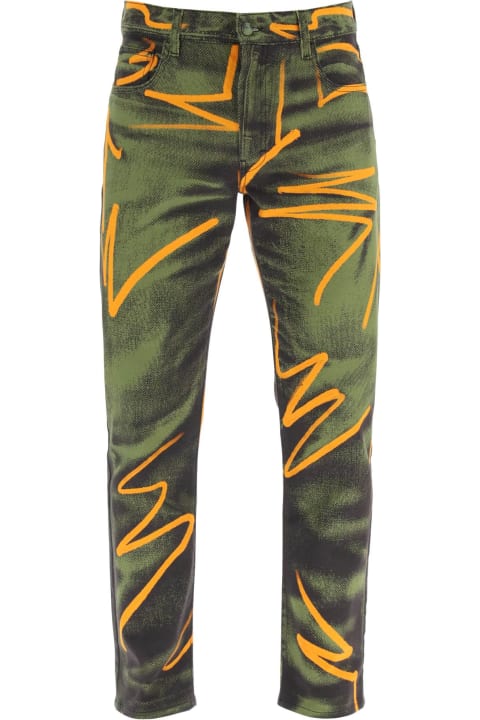 Moschino Pants for Women Moschino Shadows & Squiggles Cotton Pants
