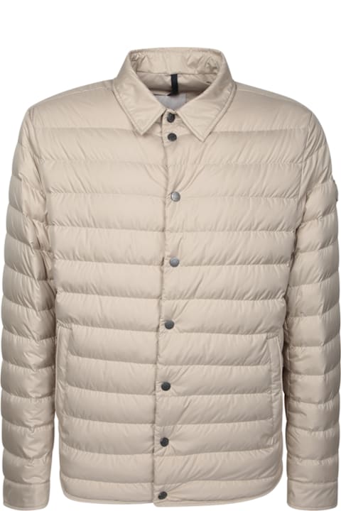 Moncler Coats & Jackets for Men Moncler Bourdon Shirt Beige Down Jacket