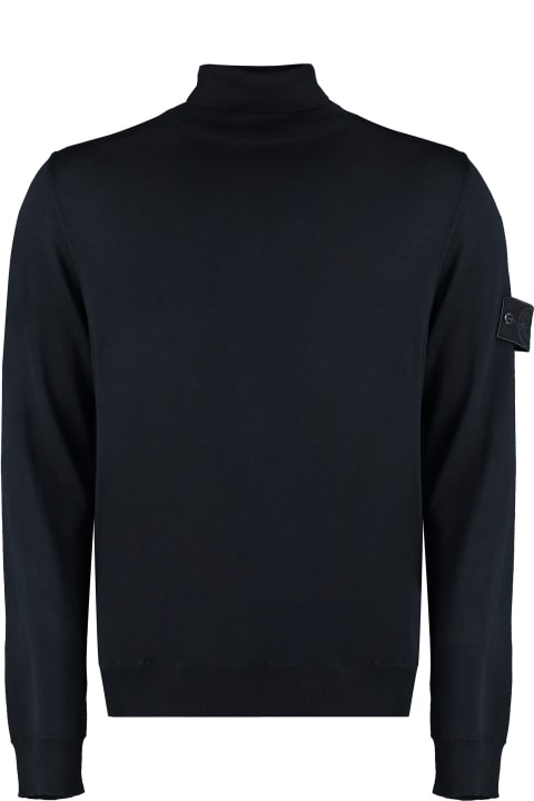 Stone Island Sweaters for Men Stone Island Stone Island Ghost - Virgin Wool Turtleneck Sweater