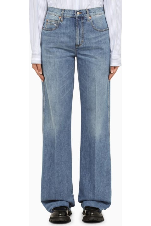 Fashion for Women Gucci Blue Straight Jeans In Cotton Denim