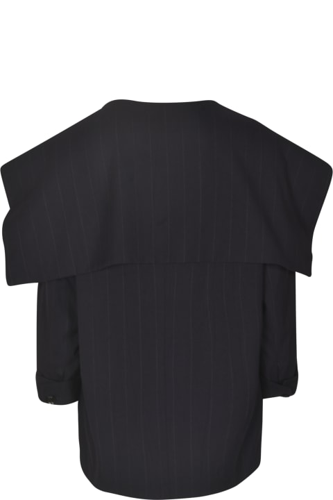 Yohji Yamamoto Coats & Jackets for Women Yohji Yamamoto Double-breasted Stripe Dinner Jacket