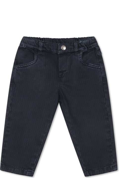 Etro Bottoms for Baby Girls Etro Blue Trousers For Boy With Pegaso And Logo