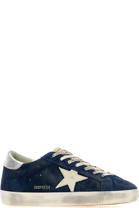 Sneakers for Men Golden Goose Blue Suede Superstar Classic Sneakers