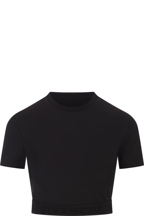 Fashion for Women Givenchy Black Crop Top With Logo Band