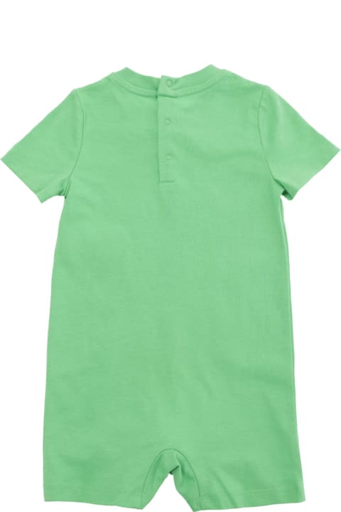 Fashion for Baby Girls Polo Ralph Lauren Green Romper With Polo Bear Print In Cotton Baby
