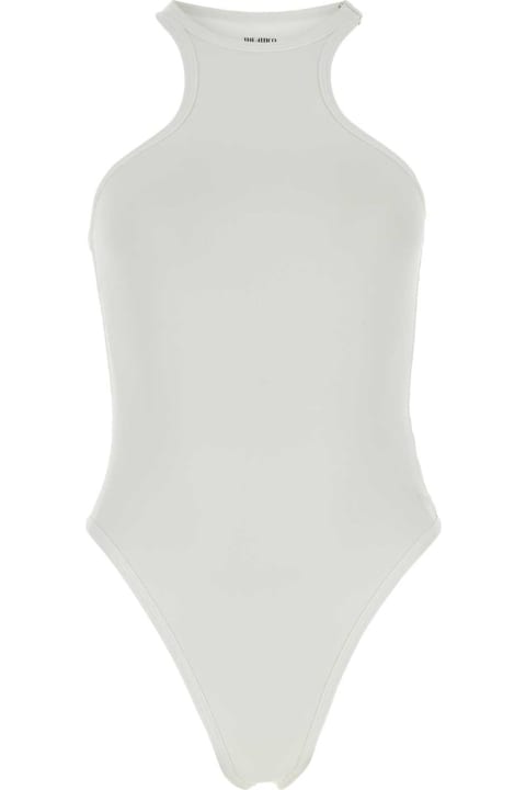 Clothing for Women The Attico White Stretch Nylon Swimsuit