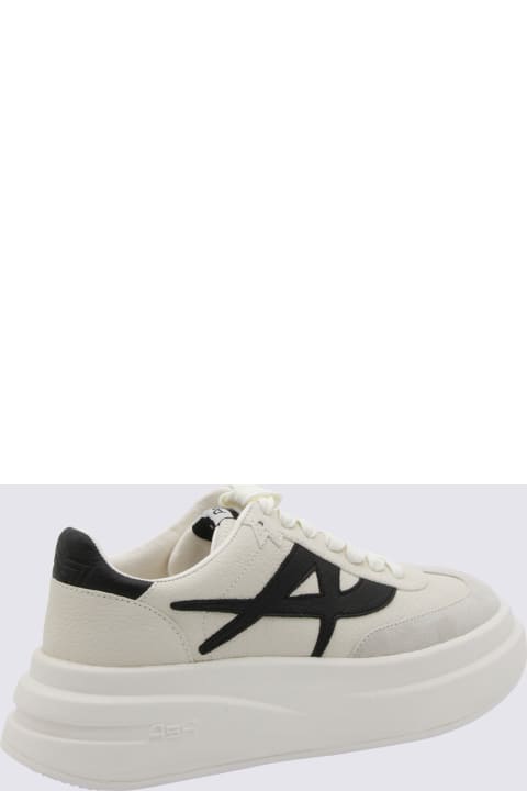 Fashion for Men Ash White And Black Leather Sneakers