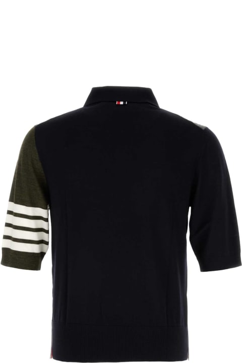 Thom Browne Topwear for Men Thom Browne Multicolor Wool Polo Shirt