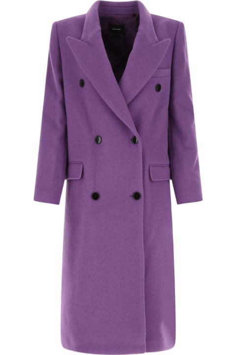 ウィメンズのセール Isabel Marant Purple Wool Blend Enarryli Coat