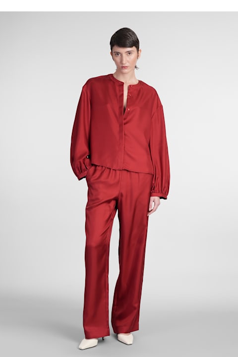 Homeware Loulou Studio Lea Blouse In Red Silk