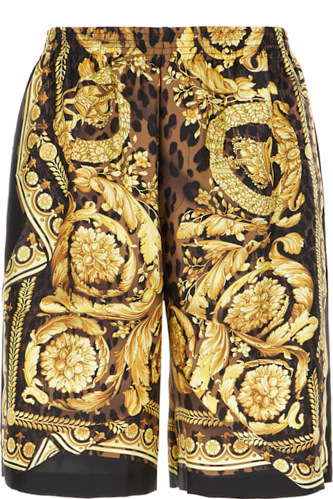 Versace Pants for Men Versace Printed Silk Bermuda Shorts