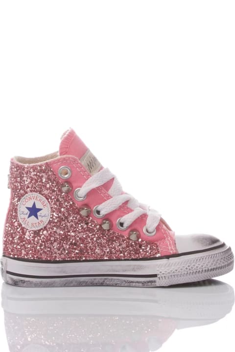 Shoes for Girls Mimanera Converse Baby Glitter Pink Customized Mimanera