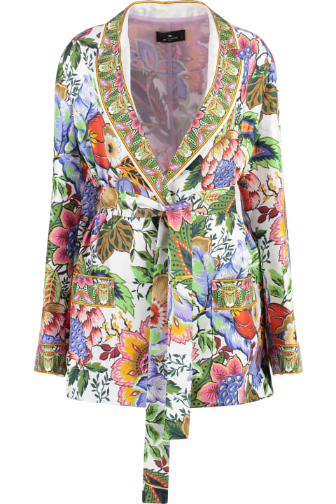 Etro Coats & Jackets for Women Etro Printed Silk Night Gown