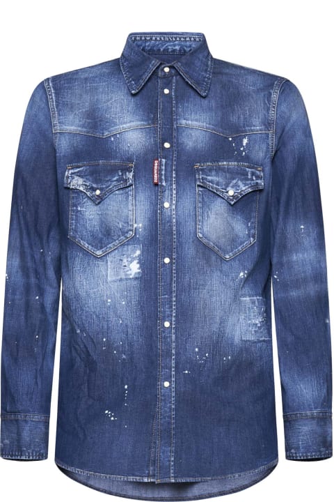 Dsquared2 Shirts for Women Dsquared2 Western Style Denim Shirt