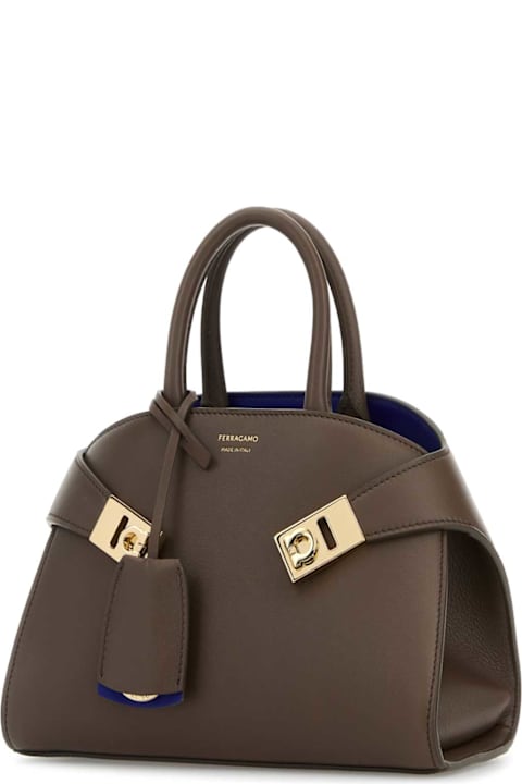 Ferragamo لـ Kids Ferragamo Mud Leather Mini Hug Handbag