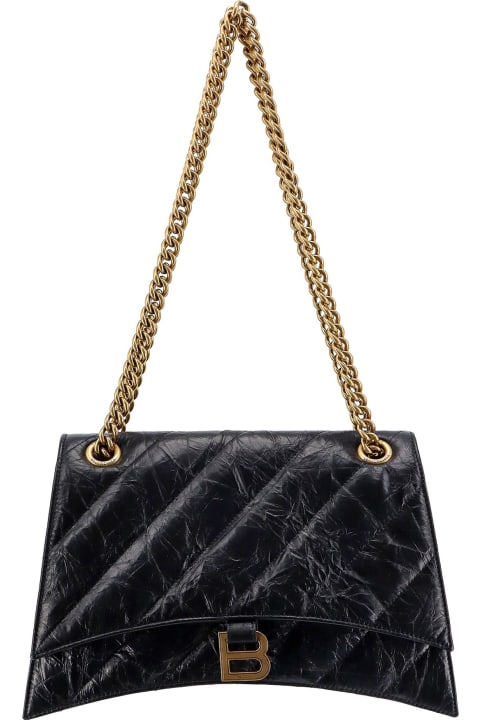 Homeware Balenciaga Matelassé Leather Shoulder Bag With Frontal Monogram