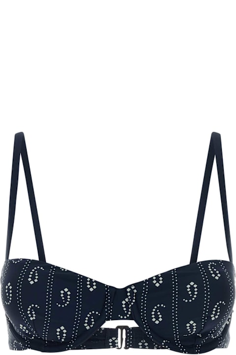 أدوات منزلية Tory Burch Printed Stretch Nylon Bikini Top