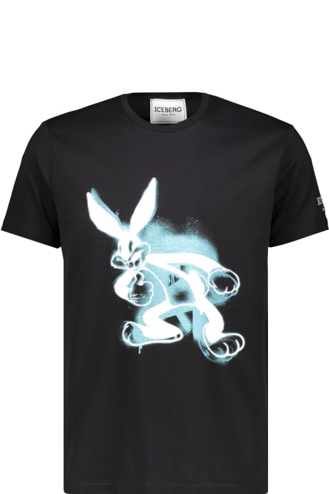 Iceberg Clothing for Men Iceberg Printed Cotton T-shirt