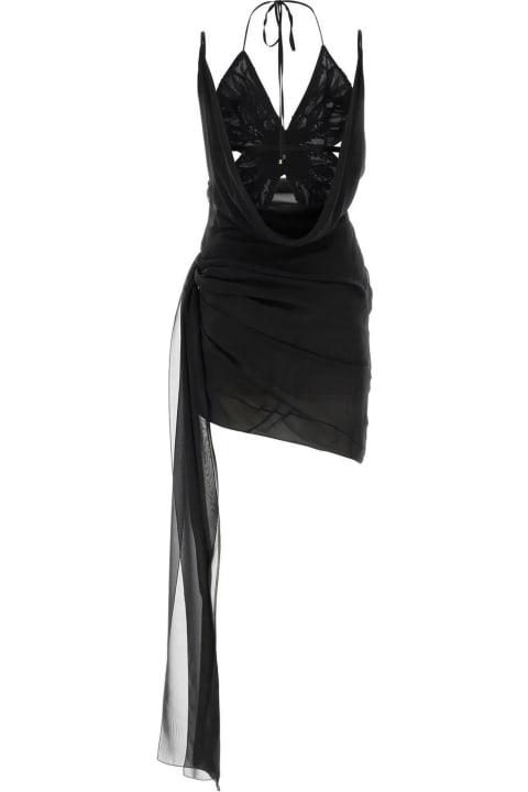 Blumarine for Women Blumarine Black Silk Mini Dress