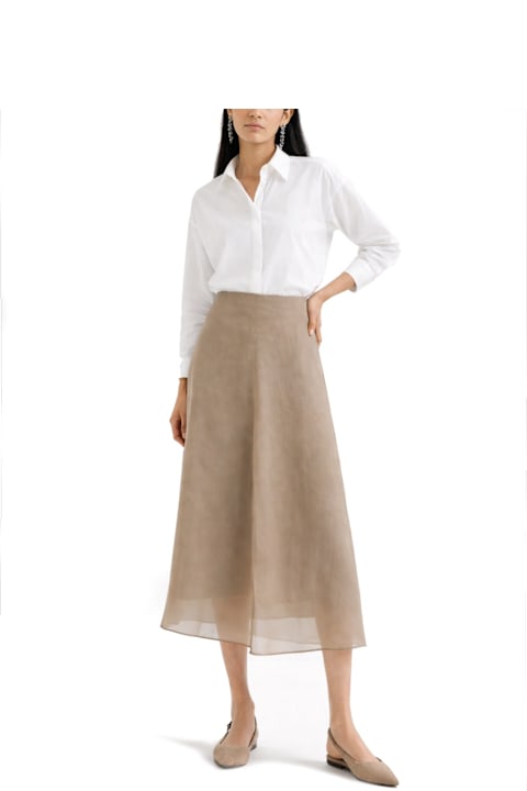 Brunello Cucinelli for Kids Brunello Cucinelli "circle" Midi Skirt