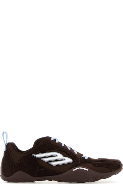 Balenciaga Brown Canvas And Corduroy Monday Ultra Sneakers