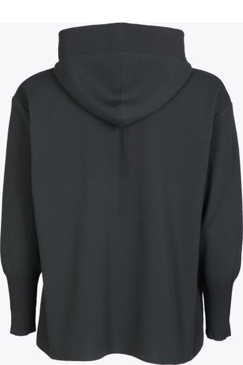 Milan Rib Hoodie 1 Black knitted hoodie - Milan rib hoodie