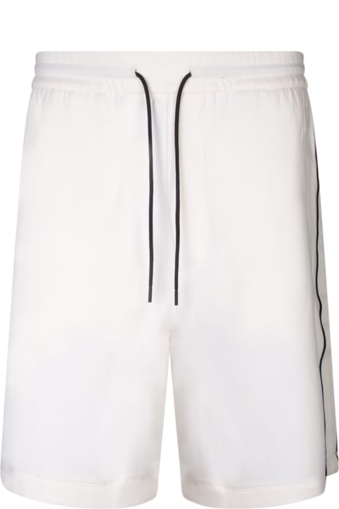 Emporio Armani Pants for Men Emporio Armani Side Logo Ivory Bermuda Shorts