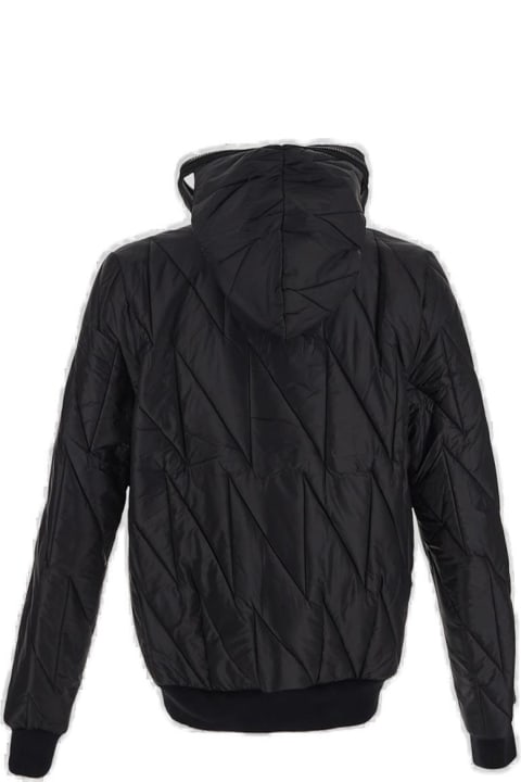 Gimp Quilted Zipped Hooded Jacket