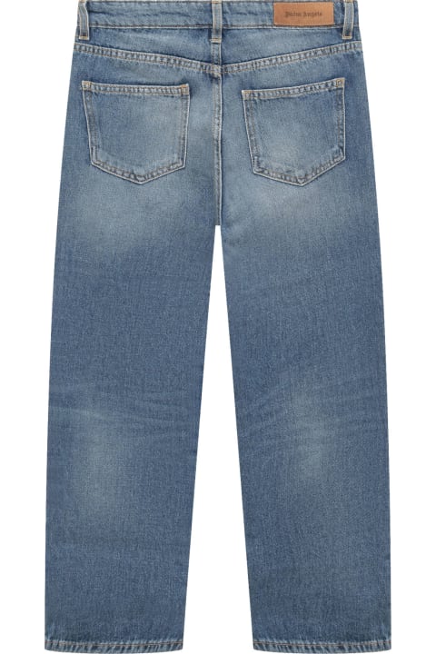 Bottoms for Boys Palm Angels Flames Jeans
