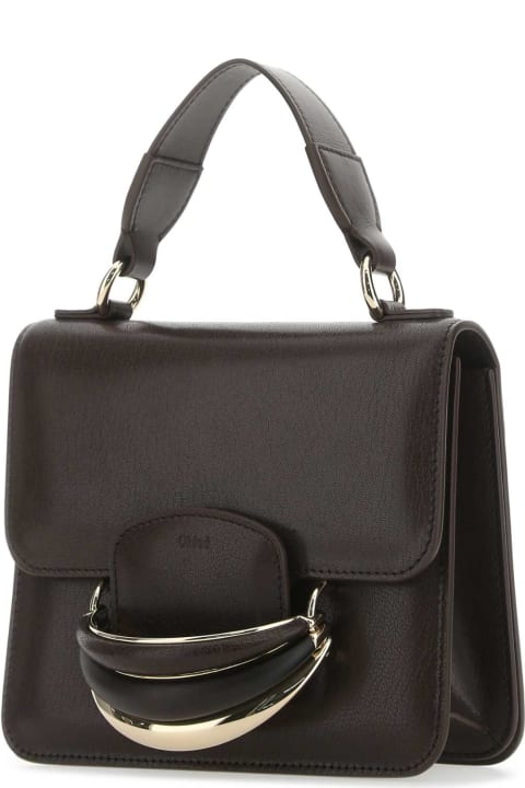 Chloé for Women Chloé Dark Brown Leather Small Kattie Handbag