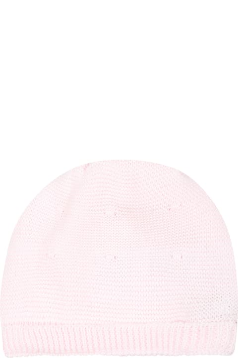 ベビーガールズ アクセサリー＆ギフト Monnalisa Pink Hat For Baby Girl With Logo