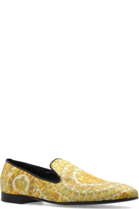 メンズ Versaceのローファー＆デッキシューズ Versace Barocco Printed Slip-on Loafers