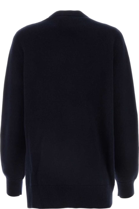 Clothing for Women Loewe Midnight Blue Cashmere Cardigan