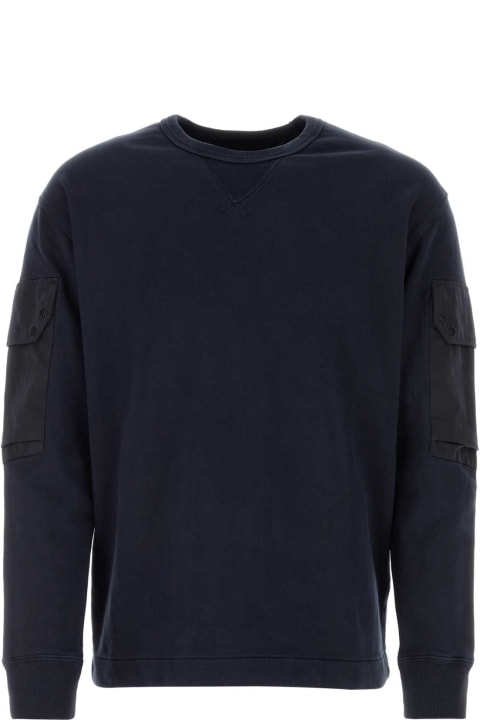 Ten C Fleeces & Tracksuits for Men Ten C Navy Blue Cotton Sweatshirt