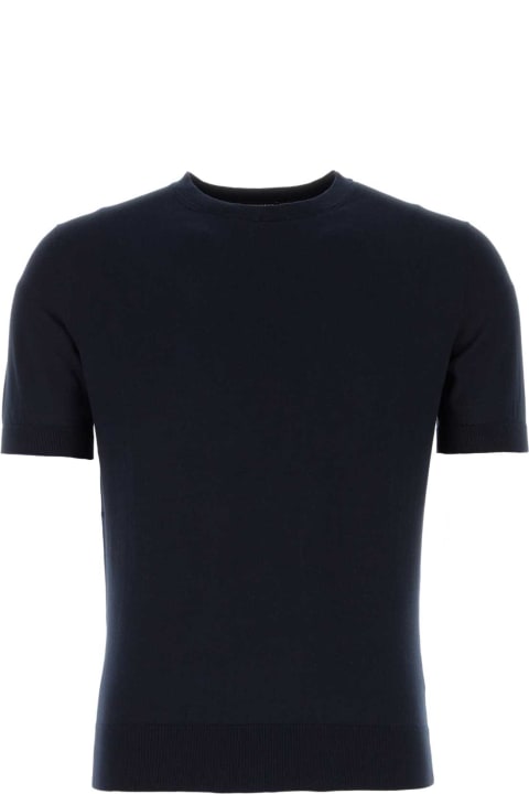 Zegna Clothing for Men Zegna Midnight Blue Cotton Sweater