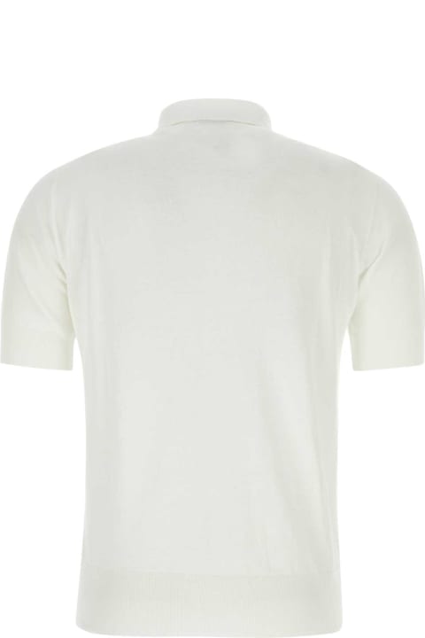 PT Torino Topwear for Men PT Torino White Cotton Polo Shirt