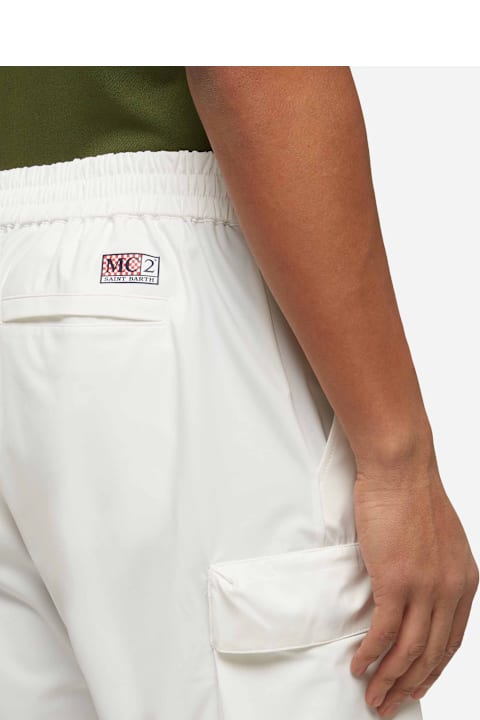 Homeware MC2 Saint Barth Off-white Technic Fabric Bermuda Shorts Deck