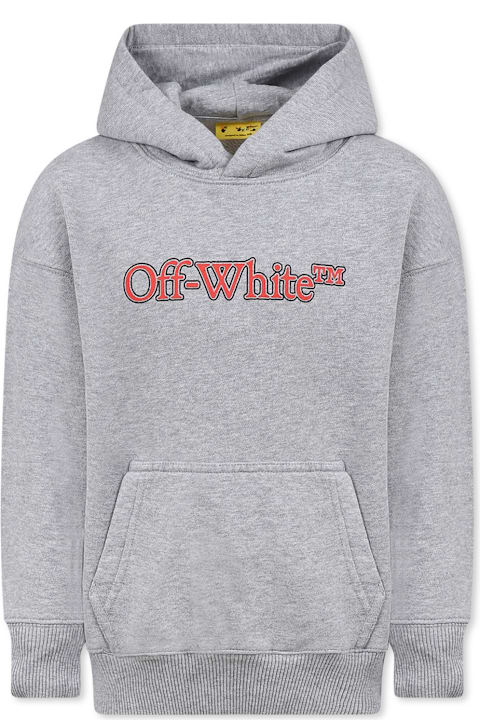 أدوات منزلية Off-White Grey Sweatshirt For Boy With Logo