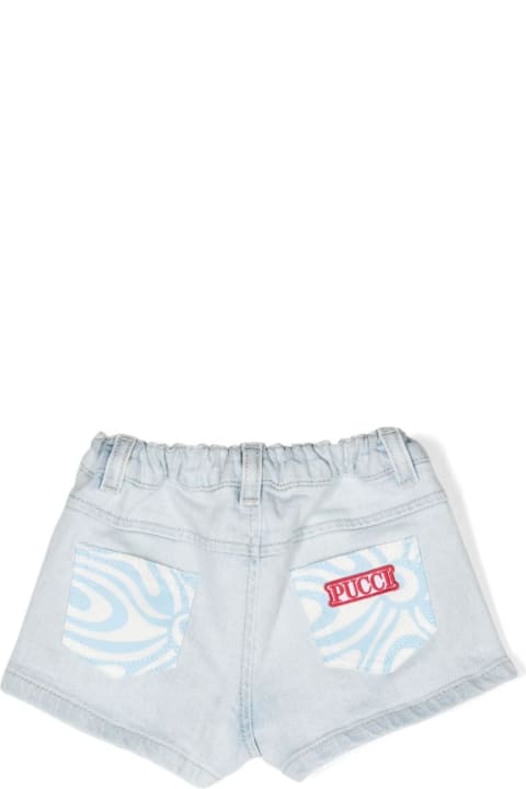 Pucci Bottoms for Baby Girls Pucci Emilio Pucci Shorts Blue