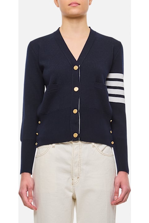 Homeware Thom Browne Milano Classic V Neck Fine Merino Wool Cardigan