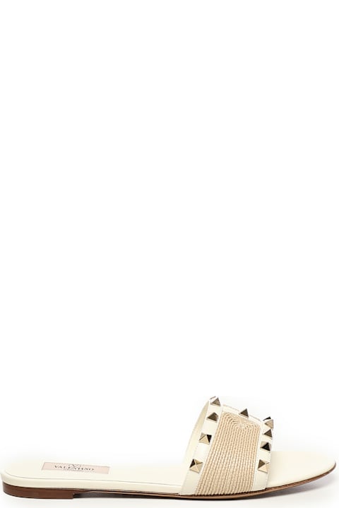 Shoes Sale for Women Valentino Garavani Roman Stud Metallic Leather Sandals