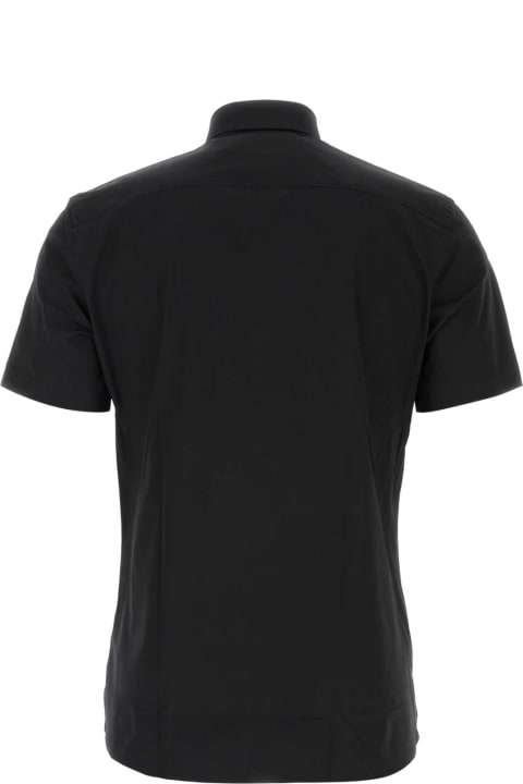 Burberry Shirts for Men Burberry Black Stretch Poplin Shirt