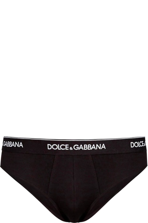 Underwear for Men Dolce & Gabbana Cotton Briefs With Logoed Elastic Band
